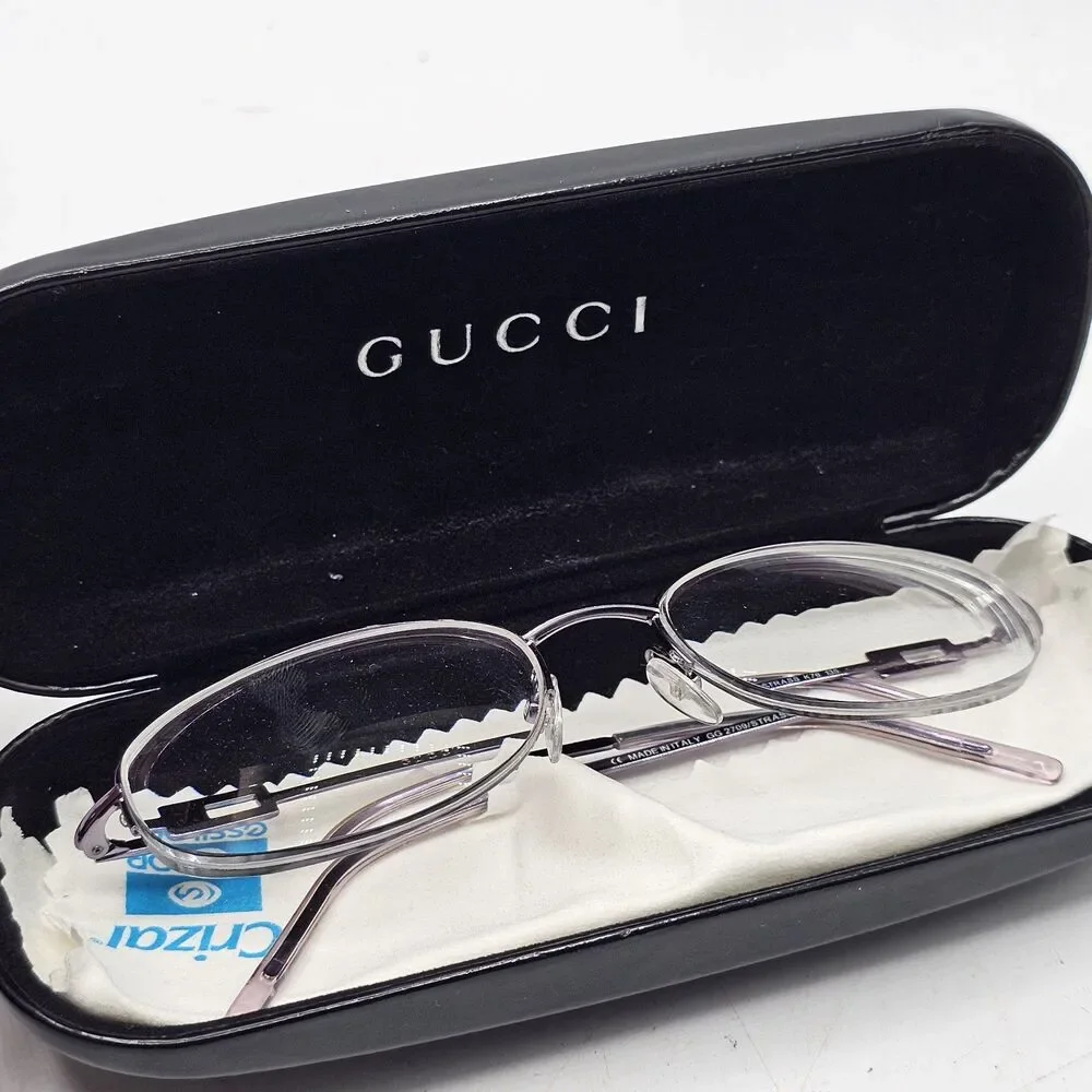 GUCCI GG 2709/STRASS Eyeglasses Frame K76 WOMEN Half Rimless Frame Only No Lens